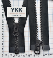 Блискавка трактор № 5 YKK Японія разьемна 70см  чорний (1)