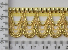 Тесьма парча шир 26мм №11166 золото