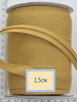 Коса бейка бавовна шир 15мм т. золото