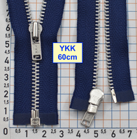 Блискавка 60см метал алюм №3 YKK Японія  темно електрик індіго (315)