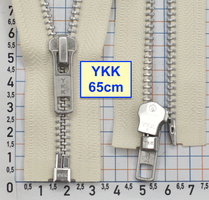 Блискавка 65см метал алюм № 5 YKK Японія  блідо бежево молочн (1010)