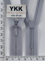 Блискавка спіраль №2 YKK Японія потайна нейлон 20см (361) сірий