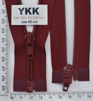 Блискавка YKK спіраль №5 разьемний 65см (520) бордо