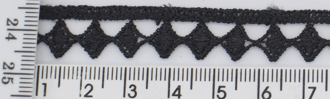Гіпюр мереживо п  е шир 1,4см ромб чорний,7м