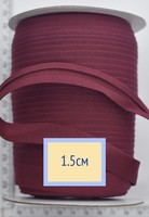 Коса бейка бавовна шир 15мм бордо- малинова