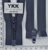 Блискавка YKK спіраль №5 разьемний 65см (224) т сірий