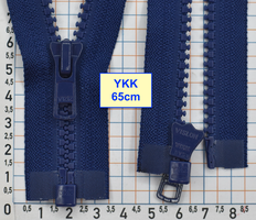 Блискавка трактор № 5 YKK Японія 65см  темно волошково індігов (317)