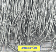 Шнурки ф 4мм поліестер довжина 90см срібло