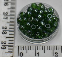 Бісер № 6 ф= 4мм 450гр прозорий №107в зелений
