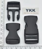 Карабін фастекс  пластм під тасьму шир 25мм суперміцний YKK чорний