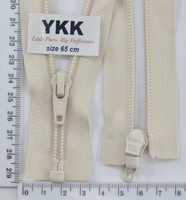 Блискавка YKK спіраль №5 разьемний 65см (031) слонова кістка