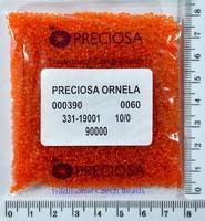 Бісер PRECIOSA №10 / 0 прозорого №90000 пакет 50 грам