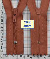 Блискавка 30см спіральна №3 YKK Японія св цеглово бордов (1037)