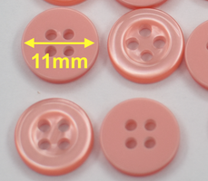 Гудзик на 4 отв сорочка  ф  11мм   персиков рожев (638)