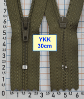 Блискавка 30см спіральна №3 YKK Японія темно бежев оливков (546)
