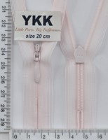 Блискавка спіраль №2 YKK Японія потайна нейлон 20см (511) біло-рожевий