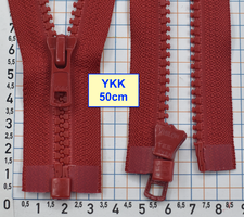 Блискавка трактор № 5 YKK Японія 50см  темно малинов (137)