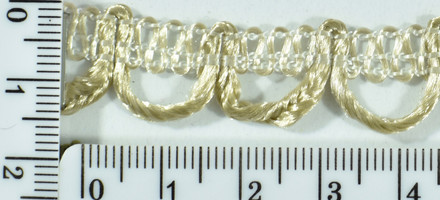 Тасьма петля шир 1,5 см беж