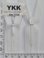 Блискавка спіраль №2 YKK Японія потайна нейлон 15см біла (501)