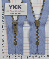 Блискавка метал № 4.5 джинсова антик YKK Японія 18см № 352