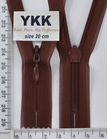 Блискавка спіраль №2 YKK Японія потайна нейлон 20см (097) т.бордо