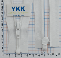Блискавка спіраль № 5 YKK Японія разьемний 50см біла