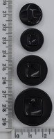 Гудзик коробкою чорна ф28мм = 36шт, ф23мм = 36шт, ф16мм = 36шт