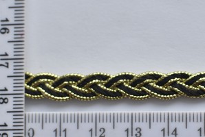 Тесьма парча шир 8мм №8390 чорне золото