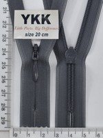 Блискавка спіраль №2 YKK Японія потайна нейлон 20см (155) т сірий