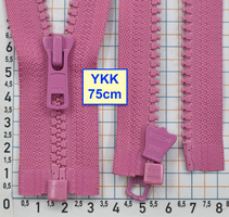 Блискавка трактор №5 YKK Японія 75см нас рожев лавандов (879)