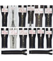 42.5. Блискавка YKK №5 метал ланка чорне (антик) 16см-100см