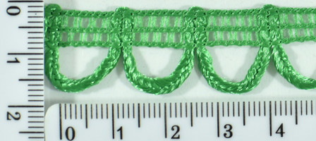 Тасьма петля шир 1,5 см ср.зелень.