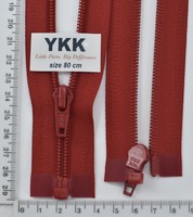 Блискавка спіраль №5 YKK Японія разьемний 80см (519) черв