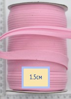 Коса бейка бавовна шир 15мм рожева
