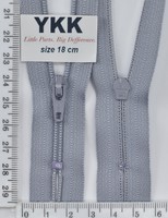 Блискавка спіраль №3 YKK Японія 18см (361) св сірий