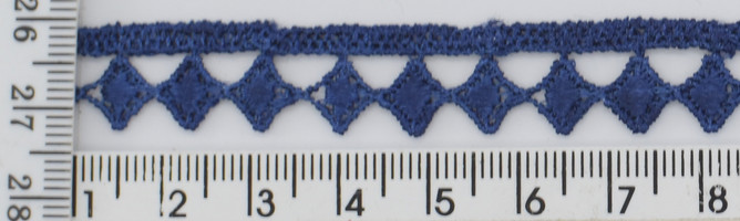 Гіпюр мереживо п  е шир 1,4см ромб синій,7м