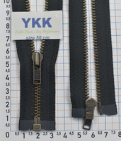 Блискавка 50см метал №3 YKK Японія чорний (1)