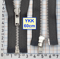 Блискавка 60см метал алюм №3 YKK Японія   сір (532)
