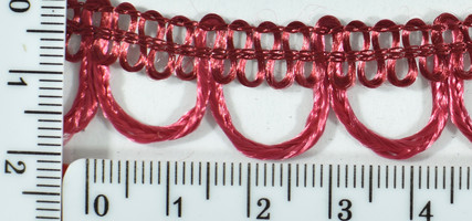 Тасьма петля шир 1,5 см бордо