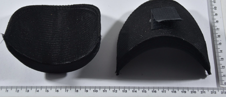 Підплічники щільні дрібні маленькі ( 1/2 "= 12мм) з липучкою чорний (1)