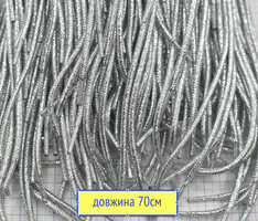 Шнурки ф 4мм поліестер довжина 70см срібло