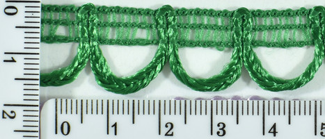 Тасьма петля шир 1,5 см зелень