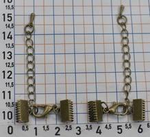 Кінцевик із застібкою на стрічку шир 10мм оксід