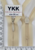 Блискавка спіраль №2 YKK Японія потайна нейлон 50см (180) т слонова кістка