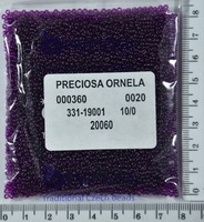 Бісер PRECIOSA №10 / 0 прозорого №20060 пакет 50 грам