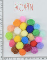 Бубон оксамит ф = 1,5 см асорті