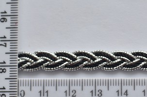 Тесьма парча шир 8мм №8398 чорна сріло