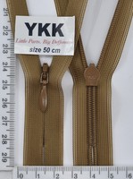 Блискавка спіраль №2 YKK Японія потайна нейлон 50см (858) св коричн