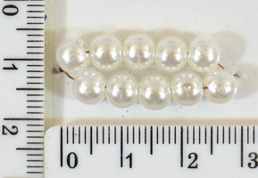 Перли пласм ф = 6мм бел