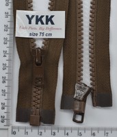 Блискавка трактор №5 YKK Японія разьемна 75см (161) коричн